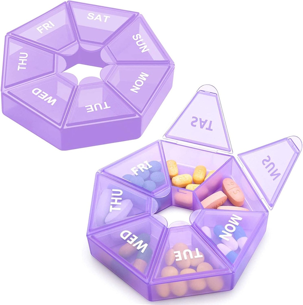 Wekelijkse Pillen Organisator Grote 7 dagen pil Box Organisator Dagelijkse Geneeskunde Case voor Vitamine Fish Oil Pillen Supplementen Artritis Vriendelijk