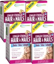 Toegepaste voeding Langer Sterker haar & Nails - 60 Liquid Soft-Gels, Verpakking van 4 - Biotine, Silica & Collageen - 120 porties
