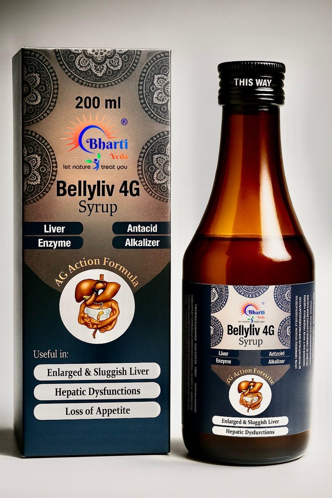 Bharti Veda's Bellyliv 4G Syrup (For Liver and Digestive System)