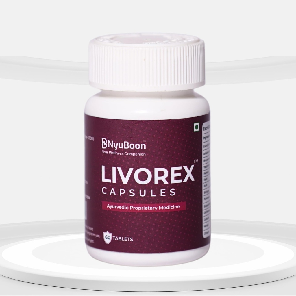 Livorex Capsules - Ayurvedic Supplement for Liver Health Support, 60 Tablets