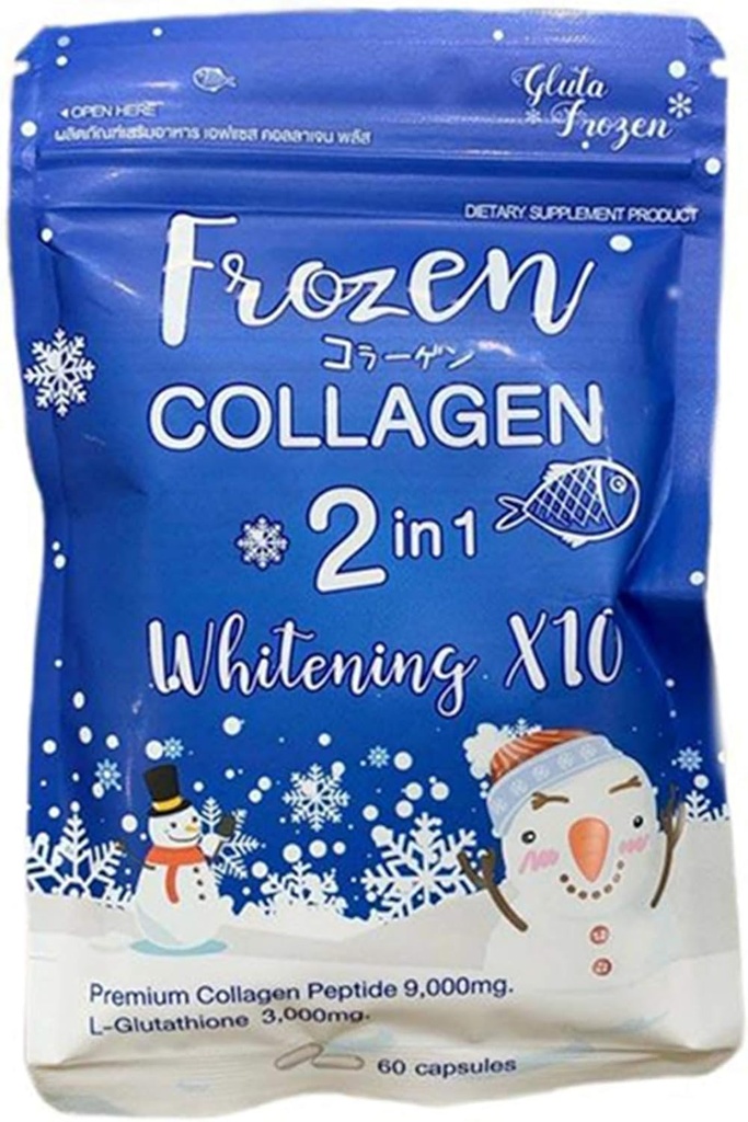 2 in 1 Premium Collageen Peptide & Glutathion, 60 capsules