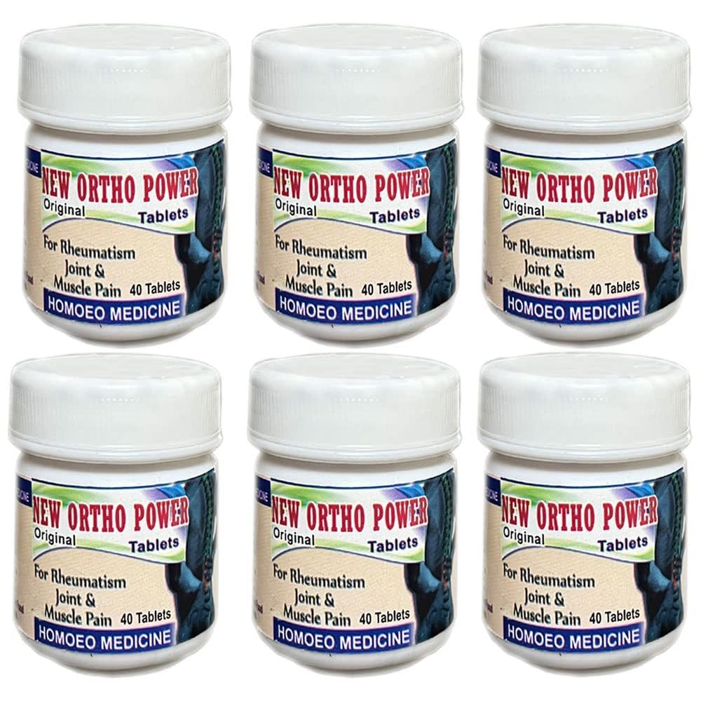 New Ortho Power Homoeopathic Tablets, 40 Tablets, Pack of 6
