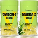 Vegan Omega-3 DHA-supplementen - Premium Visolie Alternatief van Algenolie 