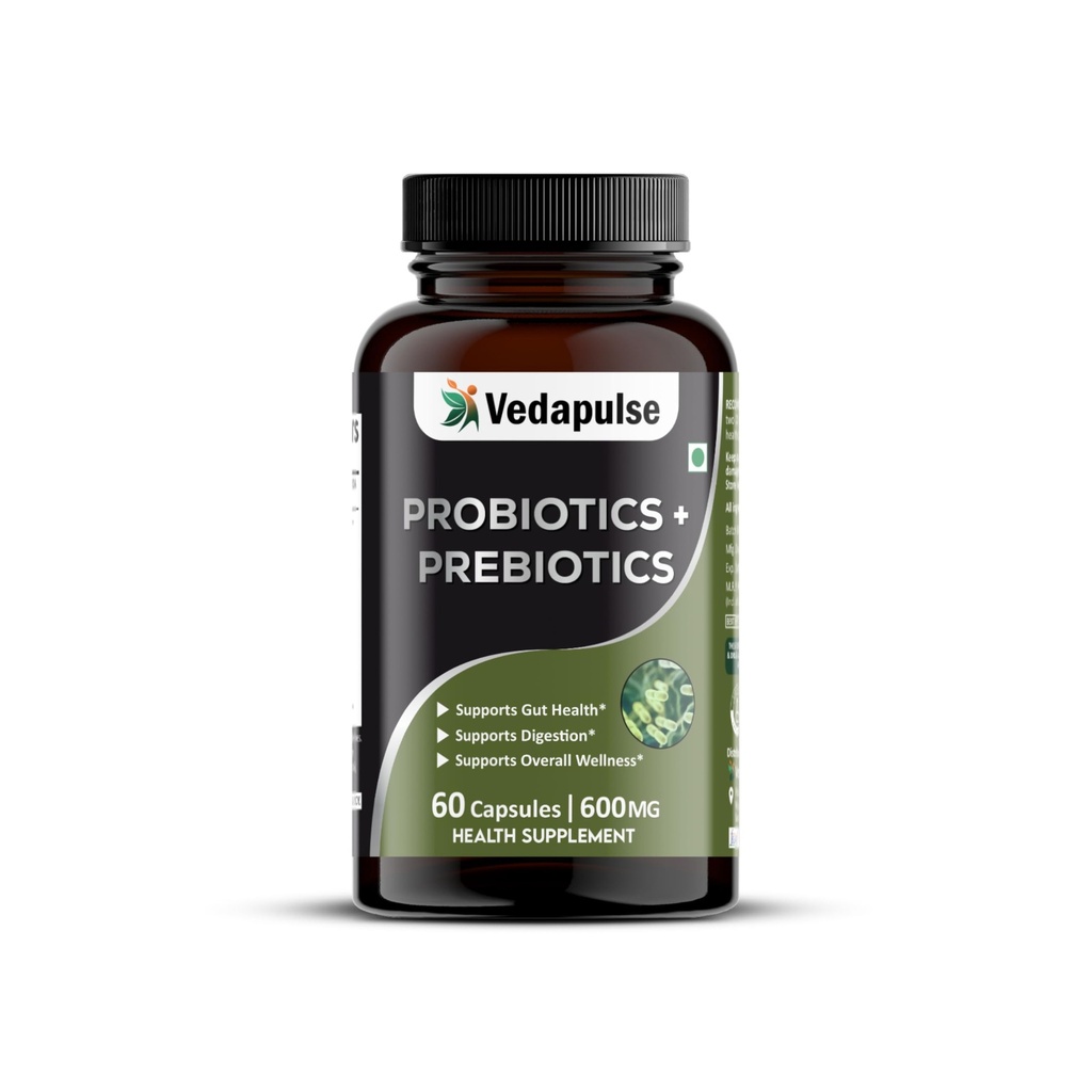 Probiotics & Prebiotics & Postbiotics | 200 Billion CFU | With Psyllium Husk | Supports Digestion, Gut Health & Liver Function | 60 Capsules