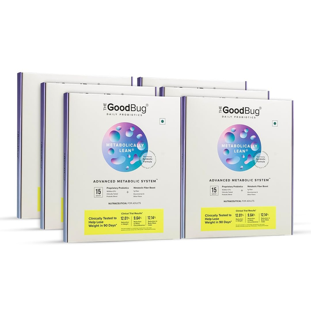 The Good Bug Metabolically Lean: Advance Metabolic System |Weight Loss For Women & Men | 16 b CFUs Probiotics Supplement + L-Carnitine + 7g Prebiotic Fiber | Boosts GLP1, Metabolism & Reduces Cravings Naturally | 90 Days Pack