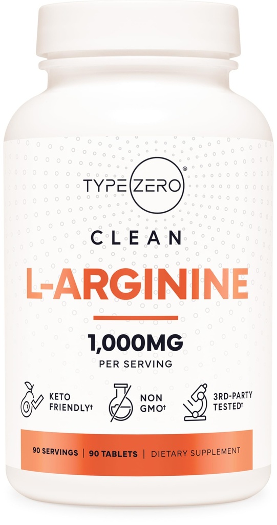 Type Zero L-Arginine 90 tabletten 1000 mg per portie - Non-GMO