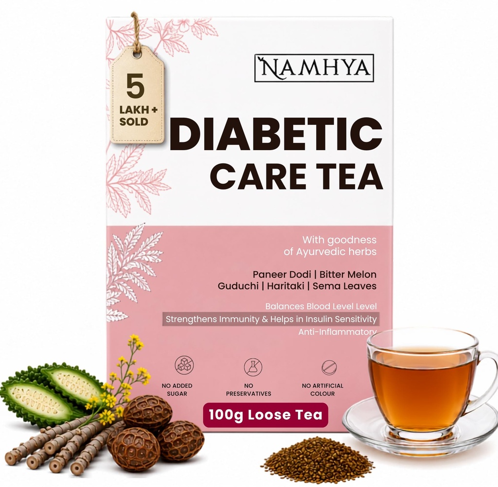 Namhya Diabetes Care Tea | Blood Sugar Balance Support | 100gm Loose Tea