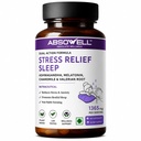 Stress & Sleep Relief | 30 Veg Capsules | Ashwagandha 300mg, L-Theanine 200mg, Valerian, Chamomile & Melatonin 3mg | Natural Non-Habit Forming Sleep Aid & Stress Relief Supplement