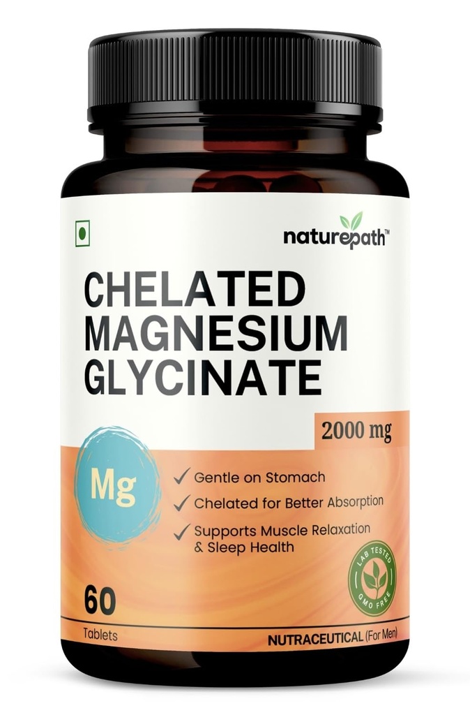 NaturePath Magnesium Glycinate 2000mg Tablets, 60 Veg Tablets