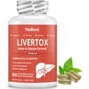LiverTox - Formule avancée de désintoxication et de nettoyage du foie - Soutien du foie à base de plantes avec le chardon de lait, curcuma, artichaut, dandelion, betterave et zinc aide la fonction hépatique et la digestion