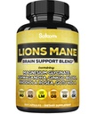 Lions Mane Supplément Capsules avec Magnésium avec Racine d'Ashwagandha, Ginkgo Biloba, Rhodiola Rosea et Gotu Kola - 210 Capsules Vegan - Soutenir la santé cérébrale, l'humeur positive et la production d'énergie