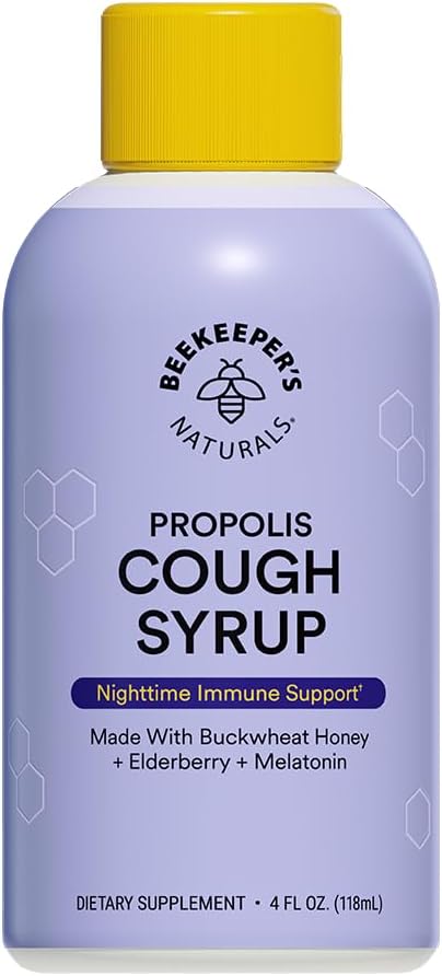 BEKIJKERS B.Better Nighttime Cough Siroop voor volwassenen - Vlierbes Extract, Bee Propolis Extract, Boekweit Honing - Immune Support, 4 oz