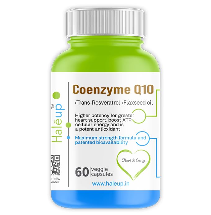 Coenzyme Q-10 300 mg,Enriched with Resveratrol & Omega-3 EPA/DHA || 60 capsules Healthy Heart|| Brain|| Immunity | (Pack of 1 |(60 Capsules)|)