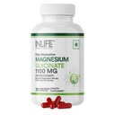 INLIFE Magnesium Glycinate 1100mg with Zinc Picolinate, 30 Veg Capsules