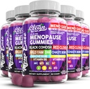 Supplément à la ménopause pour les femmes Gummées avec Cohos noir, Magnésium Yam sauvage, trèfle rouge pour la ménopause Hormone de secours de nuit Mood Sweats Plus Bergamote, Vitamine D3, Vitamine B12, Vitamine B6 Clean