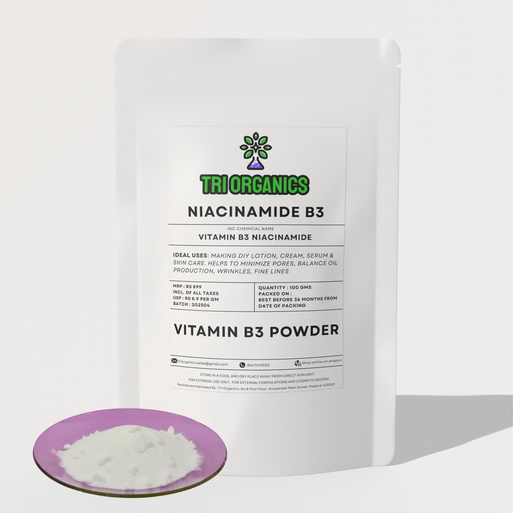 Niacinamide Powder (Vitamin B3) | Cosmetic Grade, Water Soluble | For DIY Skincare, Serums & Creams | Helps Reduce Dark Spots, Oil & Pores