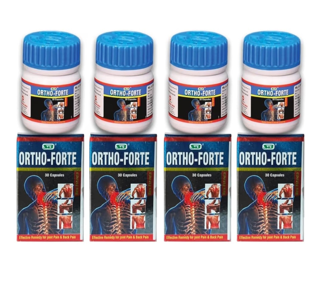 Ortho-Forte Capsules (30 Capsules) | Joint Support Supplement | Bone & Muscle Health | Daily Wellness Capsules (Pack Of 4)