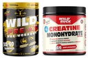 WILD BUCK Wild Pre-X3 Hardcore Pre-Workout Supplement Powder, Energy Drink Monohydrate, Men,Women [30-60 Servings, Wild Berries, 255G] + Monohydrate Powder, [66 Servings, Unflavoured]