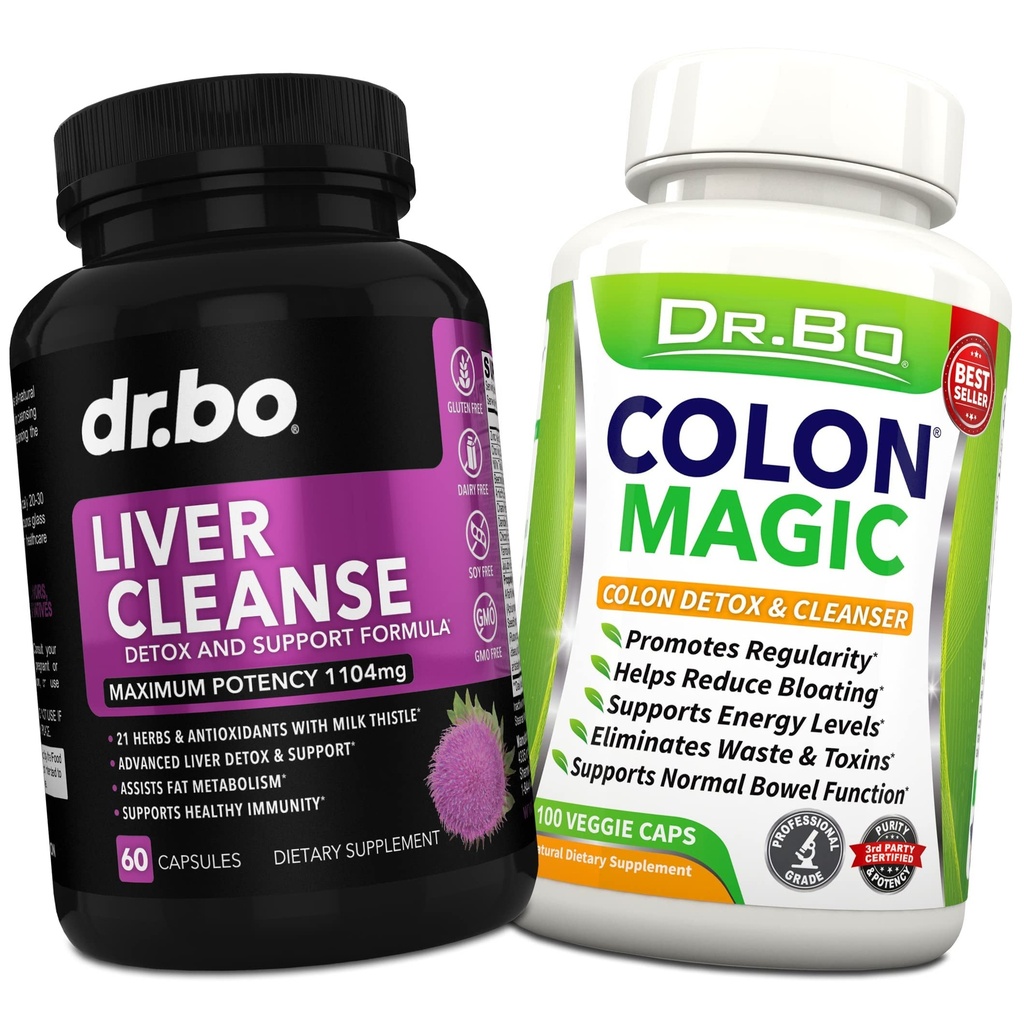 Supplément de soutien pour le nettoyage du foie et du colon - Pilules naturelles de nettoyage du bowel pour les ballonnements intestinaux et le soulagement de la constipation quotidienne - Bouchons de dandelion de chardon de lait et suppléments de vésicules