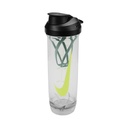 Nike TR RECHARGE SHAKER BOTTLE 2.0 24 OZ - CLEAR/BLACK/CANNON/VOLT, 709 ML