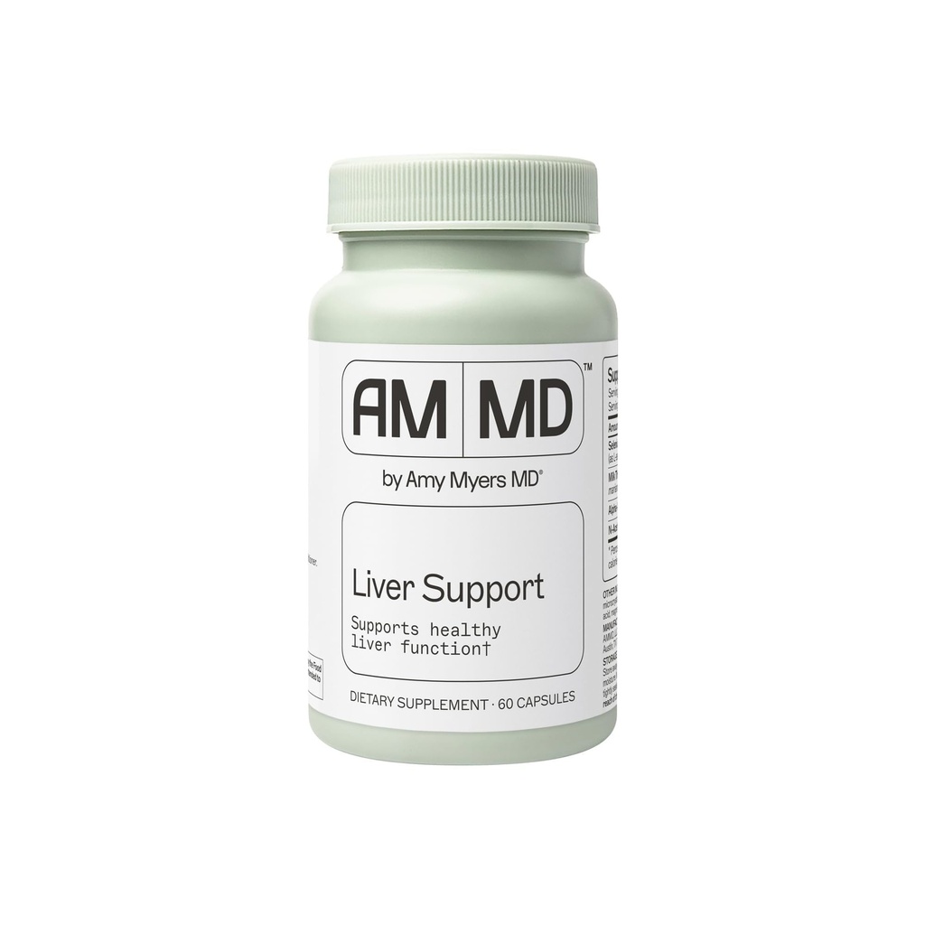 Amy Myers MD Soutien du foie - soutient la fonction hépatique saine, les voies de désintoxication et l'activité antioxydante - avec le sélénium, le chardon de lait, le curcuma - 60 capsules