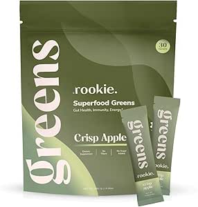 Rookie Wellness Greens + Superfoods - Groenen Superfoods Powder Drink Made with Whole Food Sourced Ingrediënten Bevat Vitaminen, Probiotica, Antioxidanten en Baobab Fiber (30 Servings, Passion Guava)