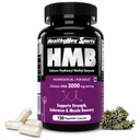 HealthyHey Sports HMB Calcium Hydroxyl Methyl Butyrate (120 Capsules) - Gluten Free and Non-GMO
