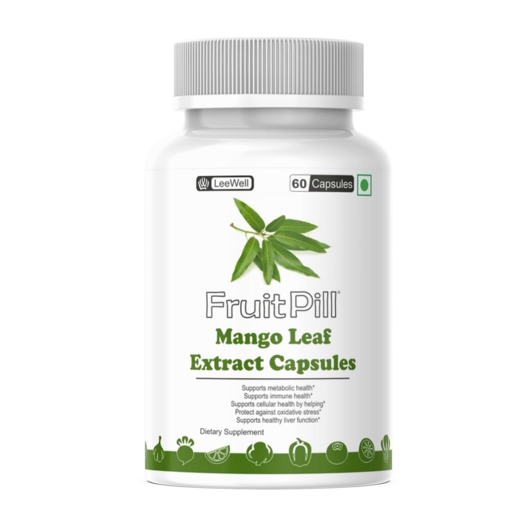 by LeeWell Mango Leaf Extract 250mg | 60% Mangiferin, Mangifera Indica Botanical Supplement, Herbal Mango Leaf Extract, 60 Capsules