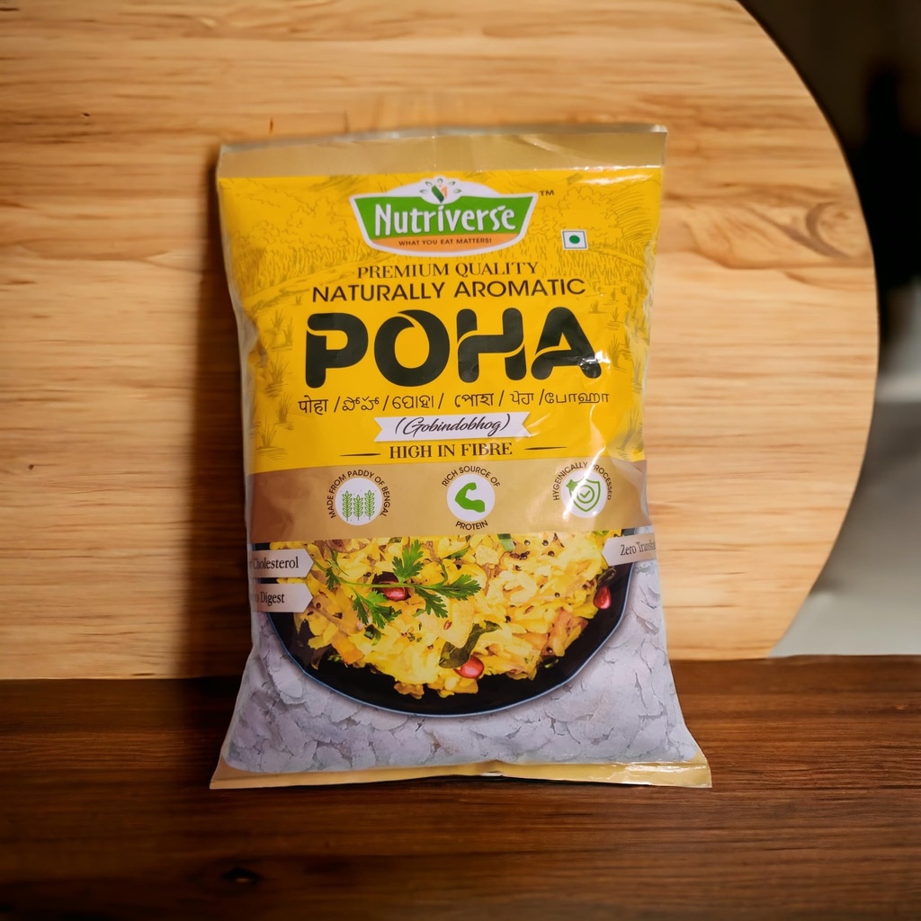 NUTRIVERSE Naturally Aromatic Gobindobhog Poha, 500 GM
