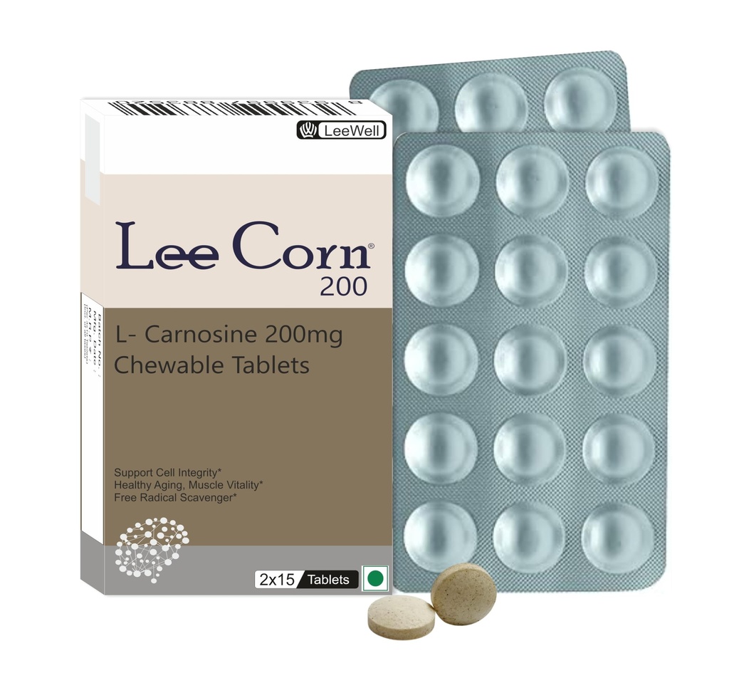 by LeeWell Chewable L Carnosine 200mg | Antioxidant, ADHD, ADD Care, Cognitive Function, Muscle care, Brain & Gut Health Support Supplement -30 tablets Sugar Free