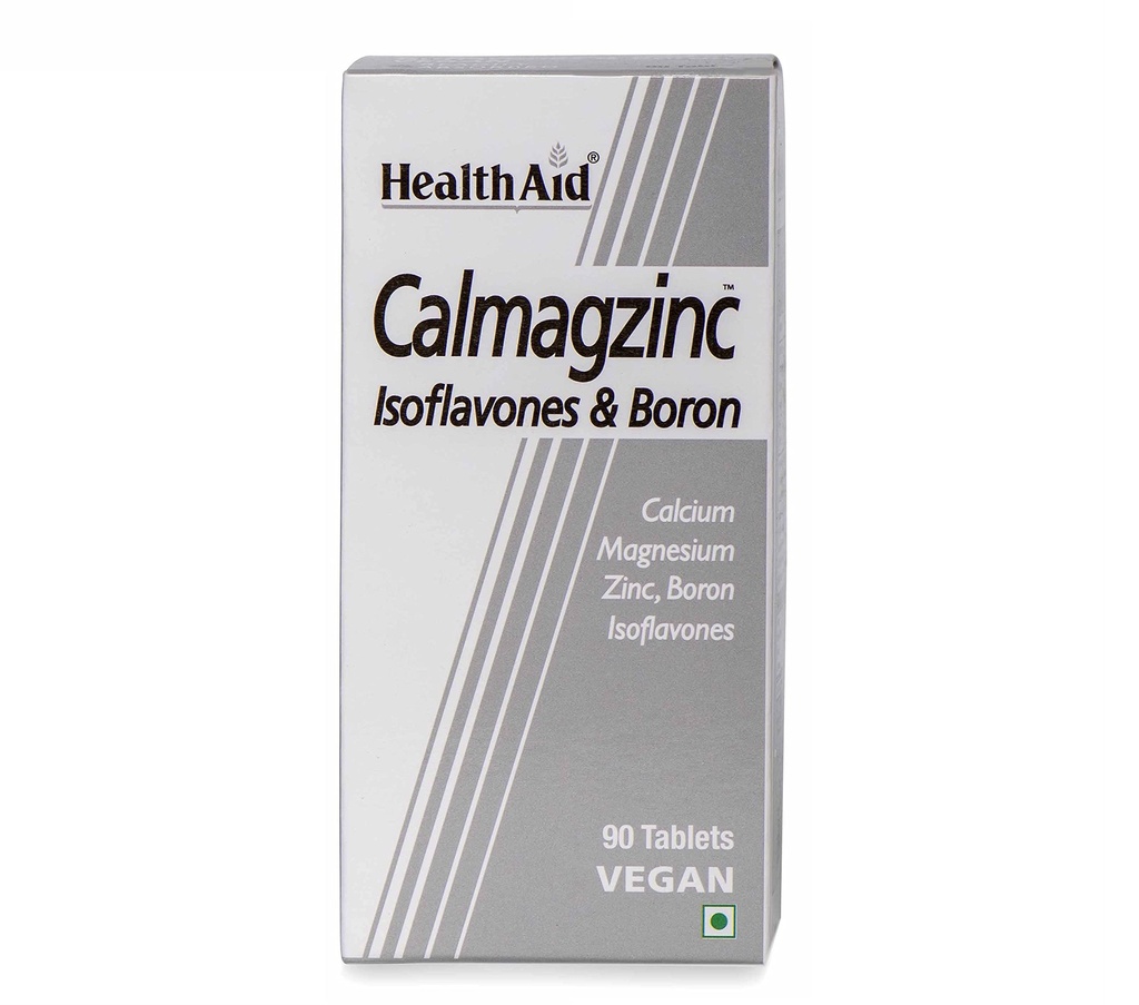 HealthAid Calmagzinc – 90 Tablets Best For Growing Kids, Elderly Men & Women, Athletes | No More Weak Bones, Dental Problems, Or Muscle Cramps