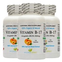 Vitamin B17 500 mg 300 Tabs Purest Amygdalin 99.5% Apricot Kernel Extract 100% Organic Natural -100 Capsules (Pack of 3 Bottles)