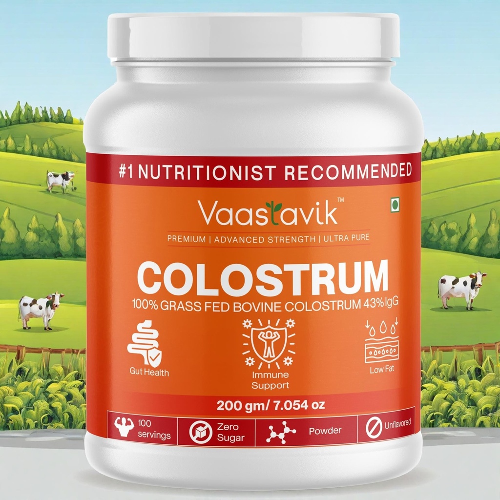 Vaastavik Bovine Colostrum Powder 43% IgG 200 gm
