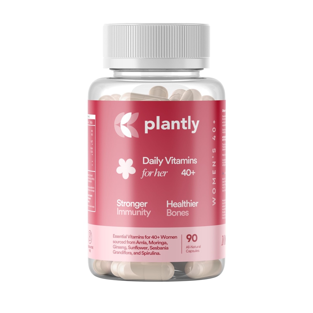 Menopause Multivitamin for Women 40+ | 100% Plant Based Supplement with Vitamin B12, K2, Zinc & Omega 3 | Perimenopause & Menopause Support for Bones & Immunity | 90 Vegan Capsules
