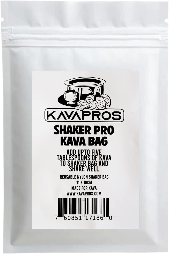 Kava Pros Shaker Pro Bag Herbruikbare Kava-Kava Shake & Drink Food Grage Nylon 11 x 19CM