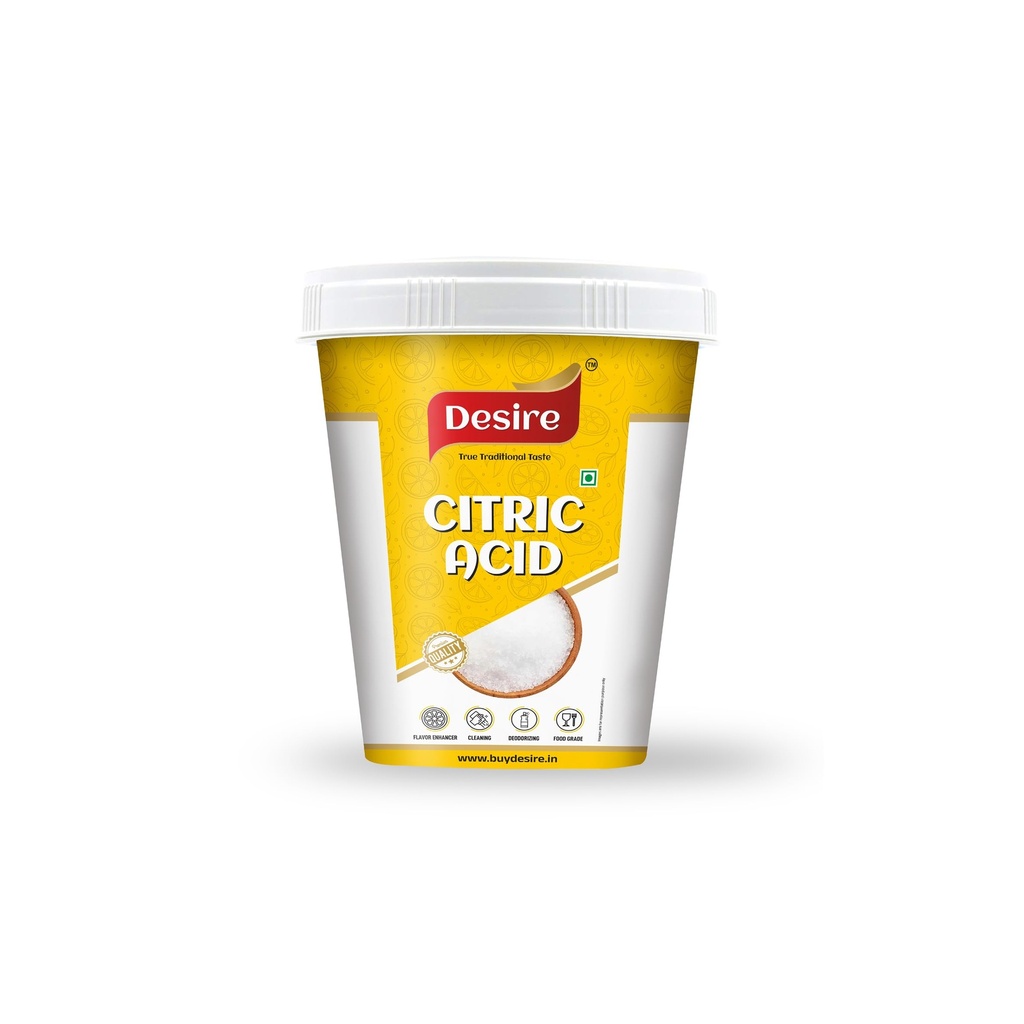 Desire Pure Citric Acid Crystals 200g | 100% Food Grade Nimbu Sat | Natural Preservative & Flavor Enhancer | For Cleaning, Cooking, Pickling & Household Use