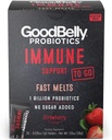GoodBelly® Fast Melts Immune Support - Vegan Probiotic Powder for Immune Support - 1 miljard levende en actieve culturen - aardbeiensmaak (30 On-The-Go Packets)