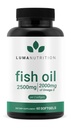 Luma Nutrition Omega 3 Supplément à l'huile de poisson - Extra Strength 2500mg - 2000mg EPA & DHA - Santé du cerveau et du coeur - 60 Softgels