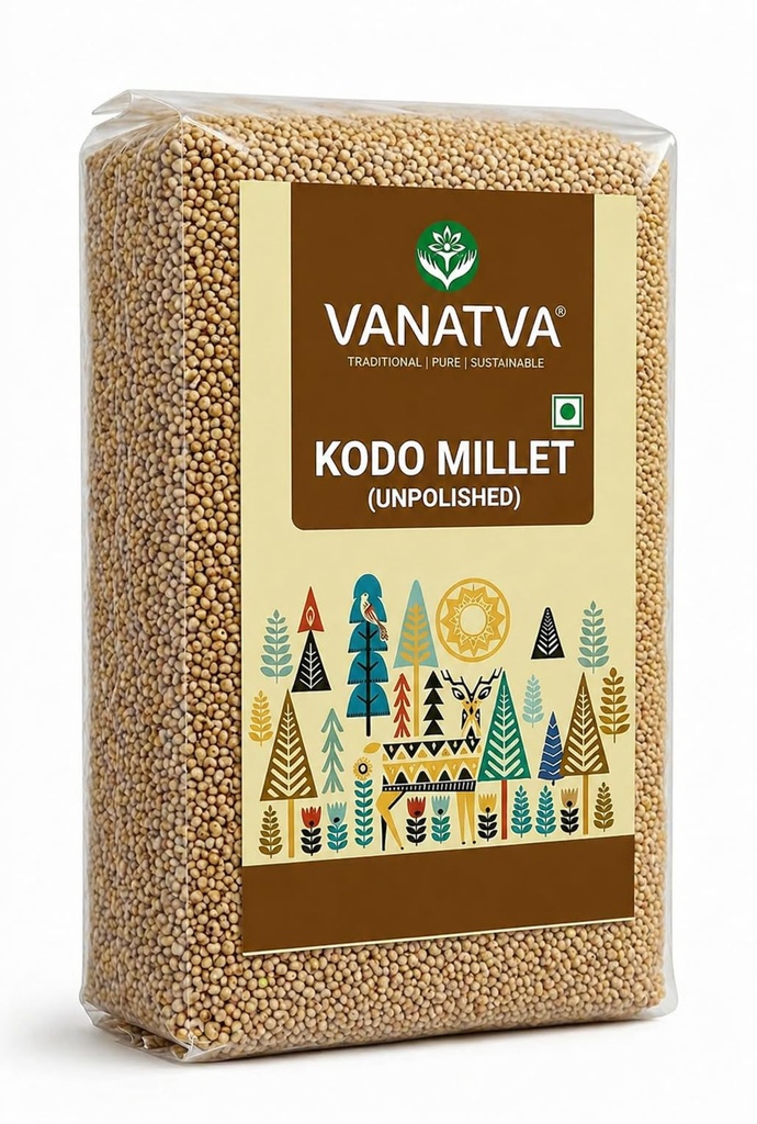 Kodo Millet (Unpolished) 500g | Natural Gluten Free Whole Grain | High Fiber Superfood for Weight Management & Daily Nutrition | Rich in Protein & Essential Minerals | Traditional Nutritious Grain Alternative