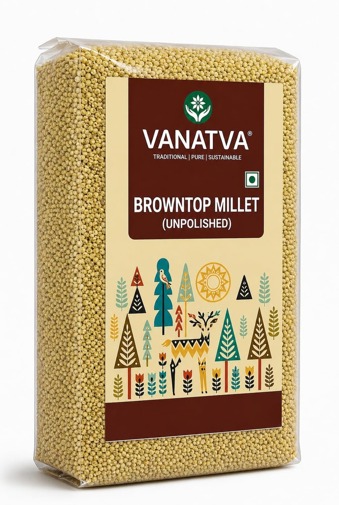 Brown Top Millet 500g | Unpolished Whole Grain | High Fiber & Natural Protein Rich Superfood | Gluten Free Traditional Grain for Daily Nutrition | Healthy Alternative to Refined Grains | Nutrient-Dense Food for Balanced Diet