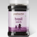 Pureserve Premium Basil Seeds 500g - Superfood for Weight Loss & Digestion |Sabja Seeds | High Fiber & Omega-3 | Natural Detox & Hydration Booster | Ideal for Smoothies & Drinks Gluten-Free