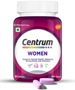 Centrum Women, World's No.1 Multivitamin with Biotin, Vitamin C & 21 vital Nutrients for Overall Health, Radiance, Strong Bones & Immunity (Veg) Pack of 30 Tablets