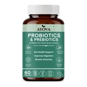 Probiotics & Prebiotics Capsules | 10 Billion CFU Multi-Strain Probiotic Supplement | Gut Health, Digestive Support & Gut Flora | Gluten Free | 120 Capsules