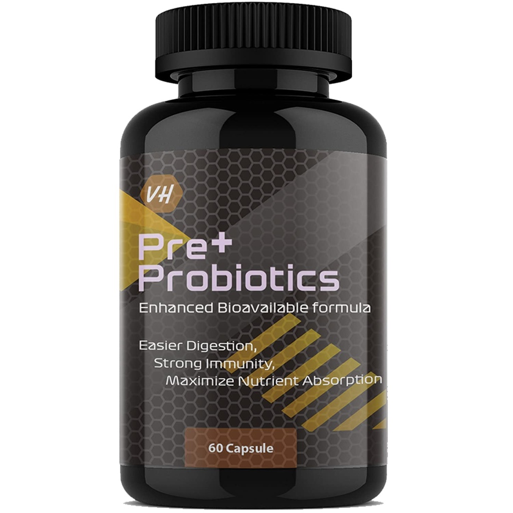 VitaminHaat Pre & Probiotics 30 Billion CFU – Prebiotic Fiber for Gut Health, Digestion & Immunity – 60 Capsules – Daily Digestive Support for Men & Women