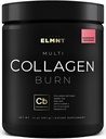 ELMNT Super Collageen Burn for Women w. Probiotics, Hyaluronic Acid, Apple C Vinegar, KSM66, Biotin+ Premium Colageno Multi Collageen Protein Powder for Weight Loss, Fat Burner, Hair, Skin+ (R-Lemonade)