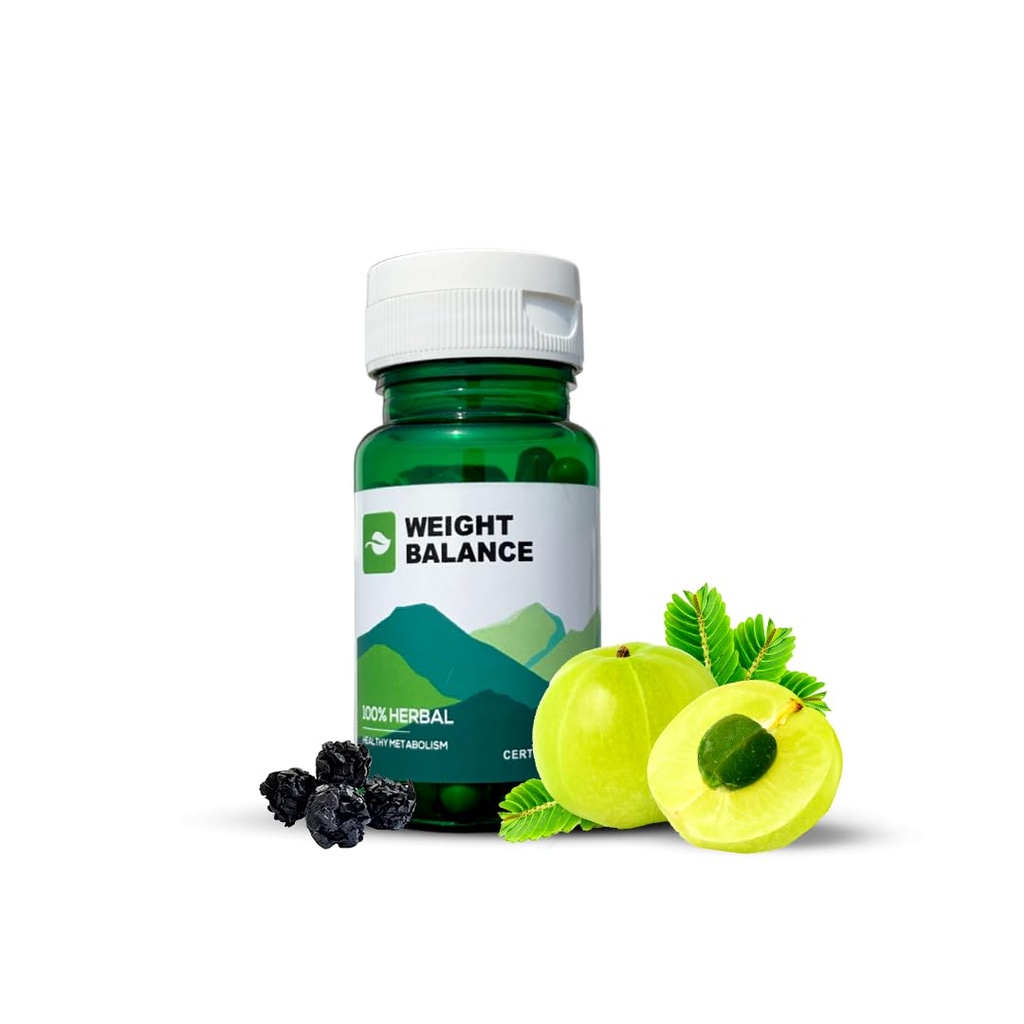Weight Balance - 18 Ayurvedic Herbs For Weight Management (Pack of 1 (60 Capsules))