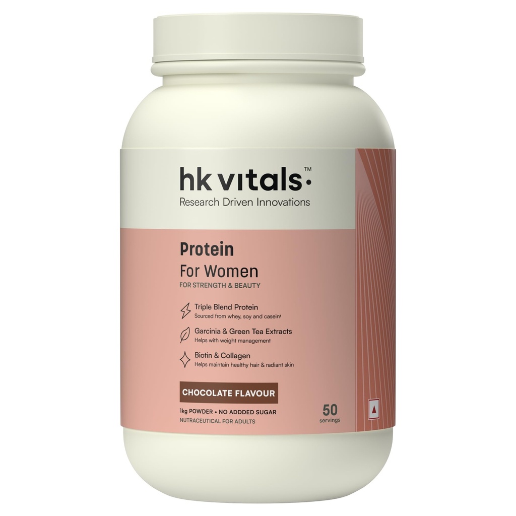 hk vitals Protein For Women, Chocolate, 1kg (2.2lbs)