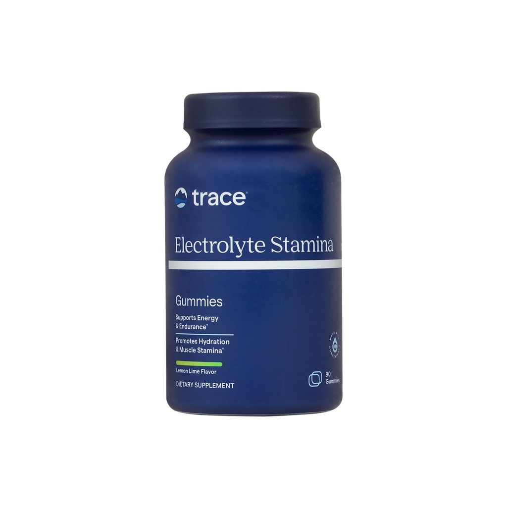 Trace Minerals Electrolyte Stamina Gummies - Handige Electrolyte Supplement dat Hydratatie ondersteunt - Ondersteunt Optimale Energie - Spieruithoudingsvermogen - Vegan - Lemon Lime - 90 Tellen (30 Servers)