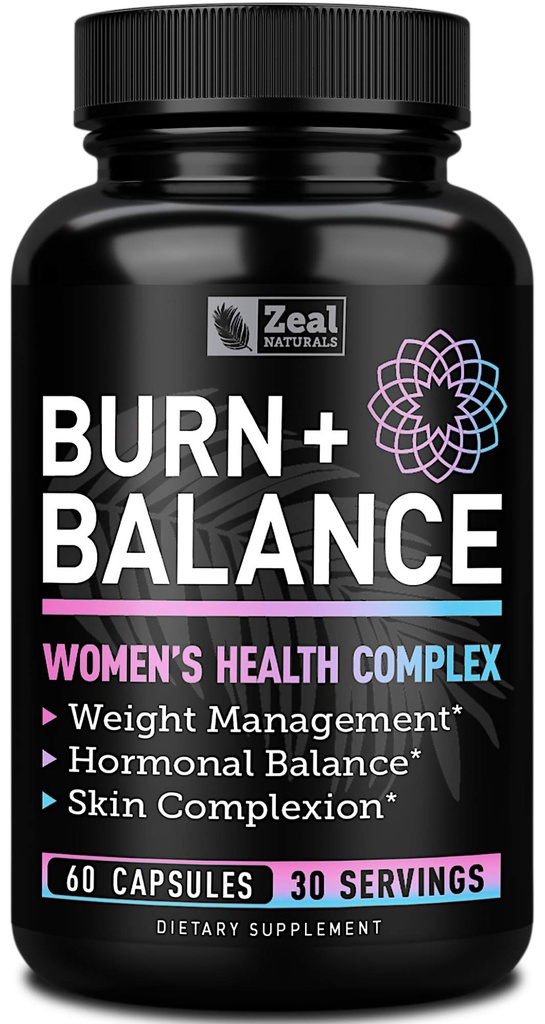 Zeal Naturals gewichtsverlies Ondersteuning voor vrouwen + dagelijkse balans Vitaminen (IJzer, Vitamine D, Setria®, Folate) Premium Dieet Ondersteuning Pillen voor vrouwen + Multivitamine en Hormonen Ondersteuning