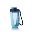 ATTRO Fit Fusion Shaker Bottle 600ml – BPA-Free Protein Mixer with Wire Whisk Ball | Leakproof Lid, Easy Carry Strap | Ideal for Gym, Fitness, Pre/Post Workout Drinks- Blue